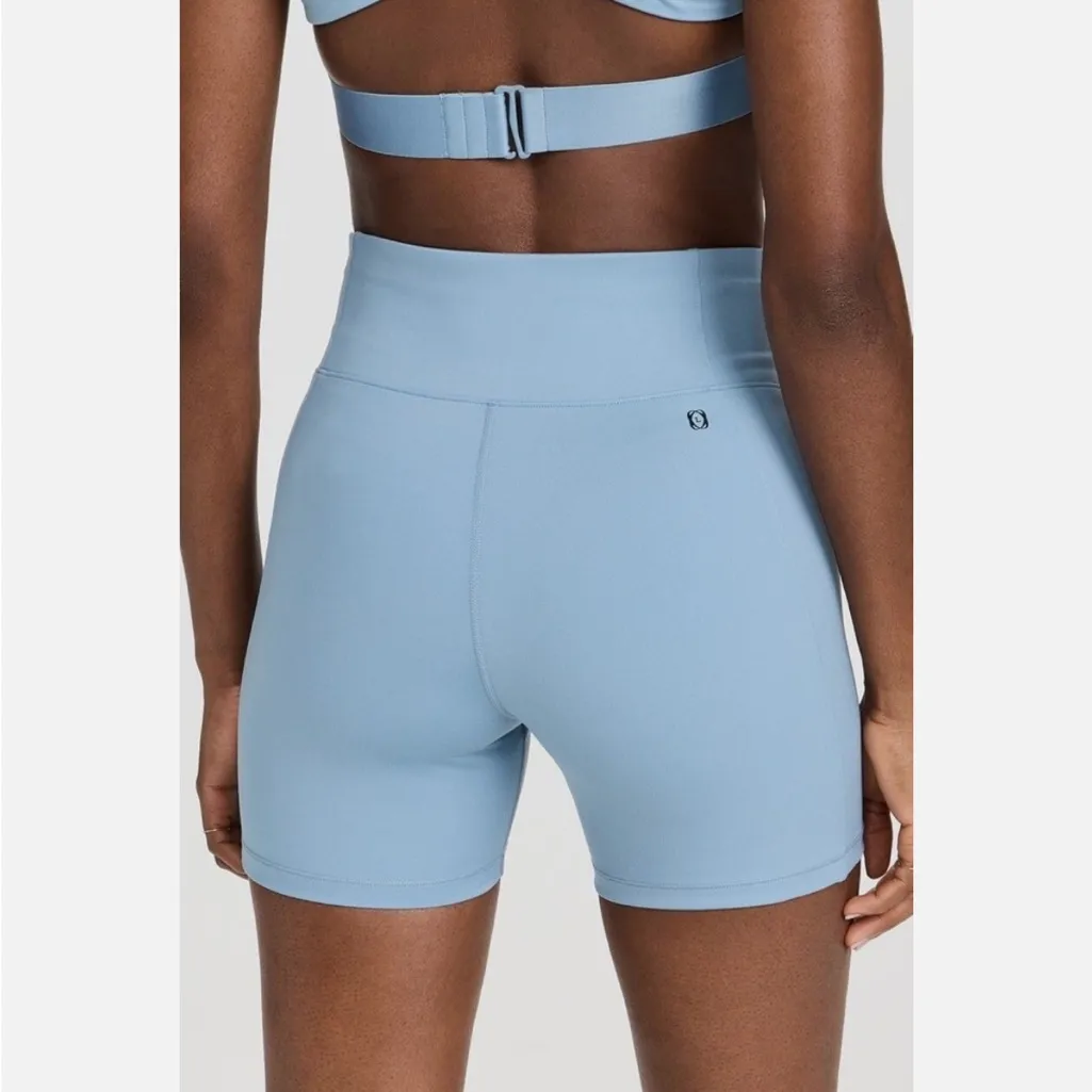 Le Ore Andria Bike Shorts in Chambray size XXL Blue Stretch NWT - Image 2