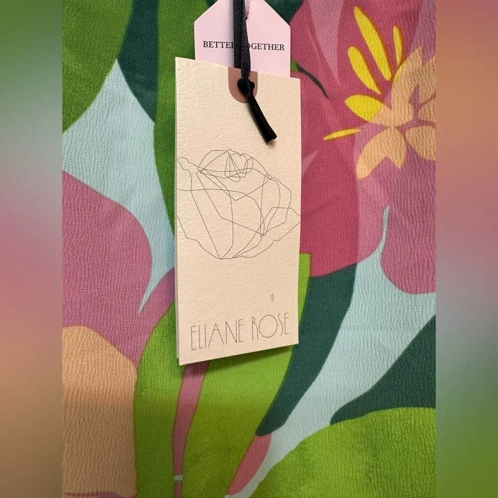 Green Floral pattern Eliane Rose Women's Adjustable Straps NWT - Image 6