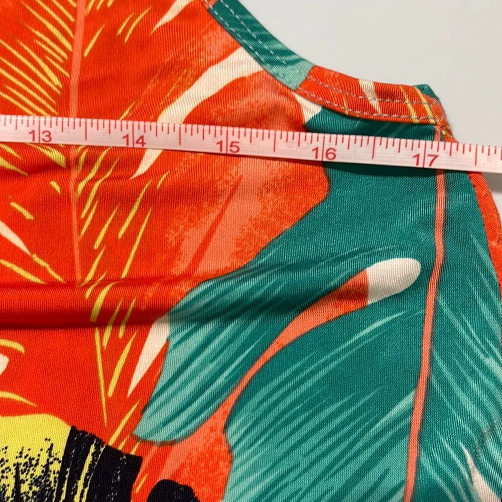 Leaf Tropical print tank - Image 4