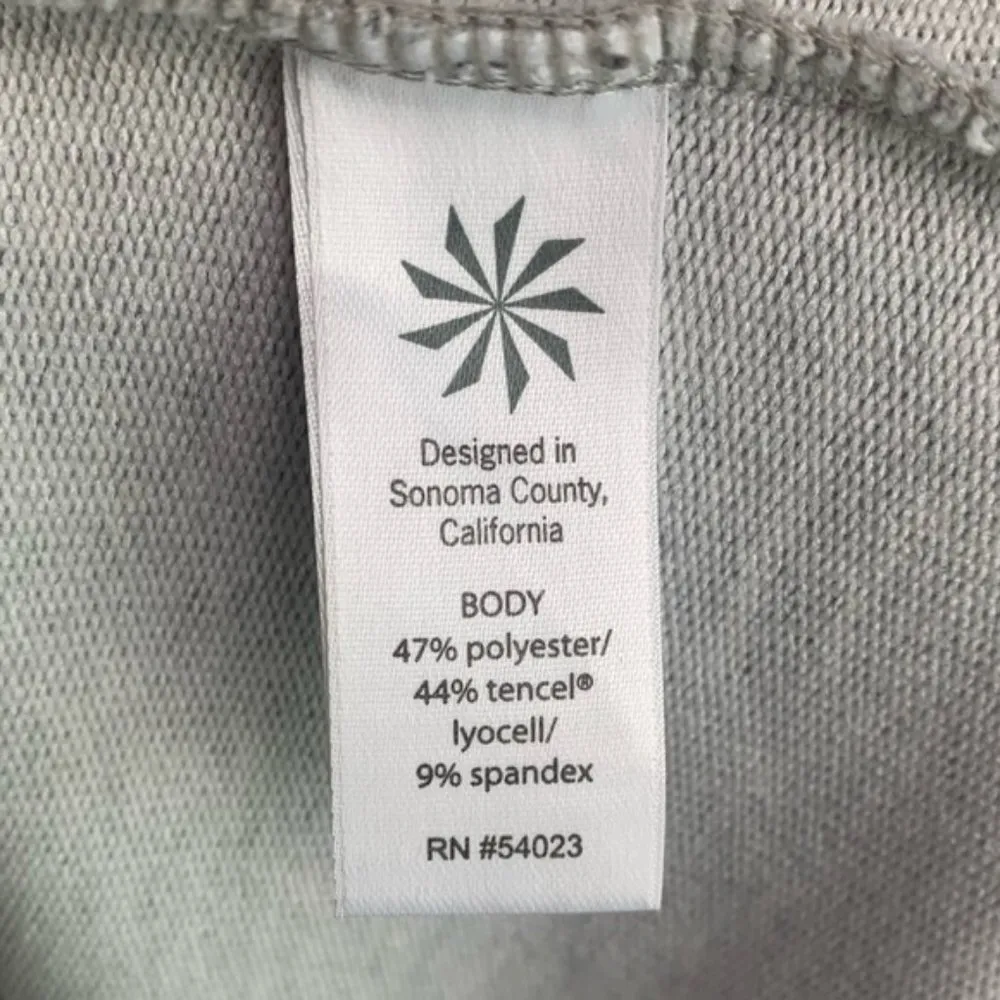 Athleta Heathered Gray Short Sleeve Sweatshirt Mini Dress - Image 5