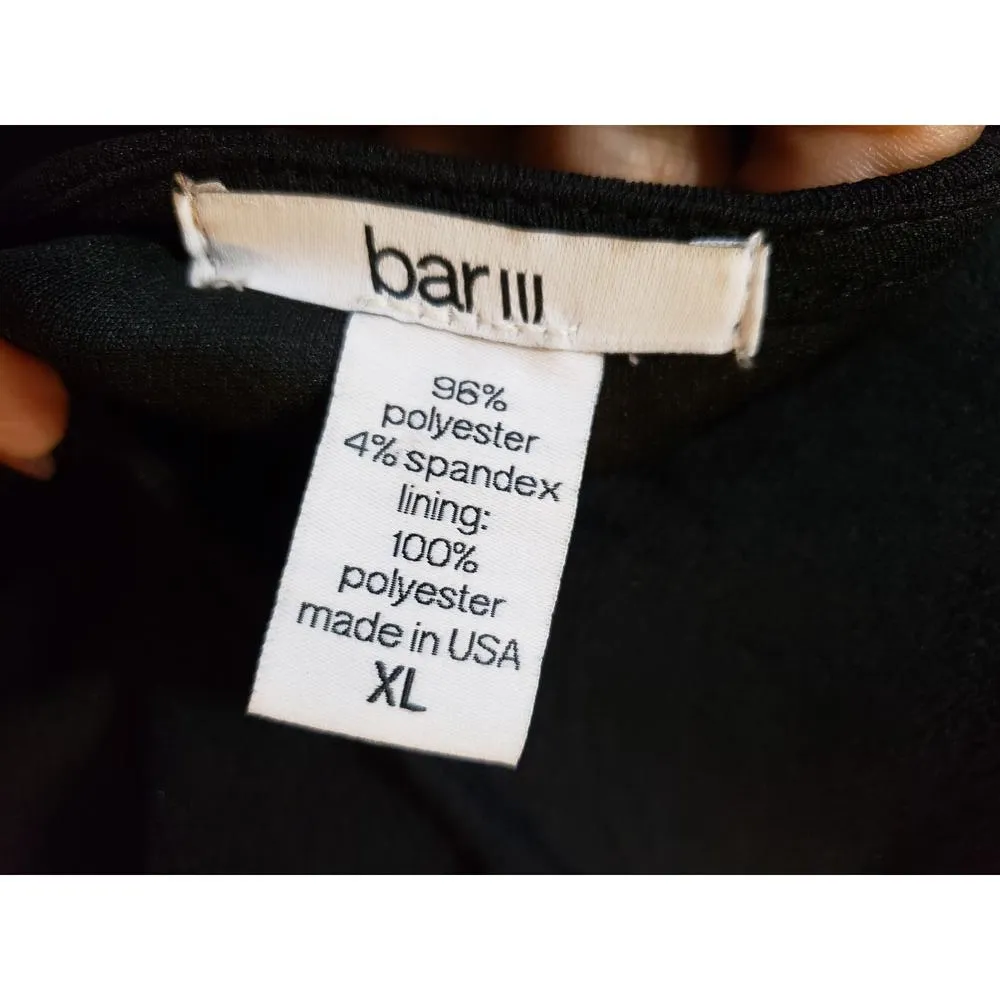 Bar iii Bodycon Dress Women's Size XL Black Elegant 3/4 Sleeves - Image 7