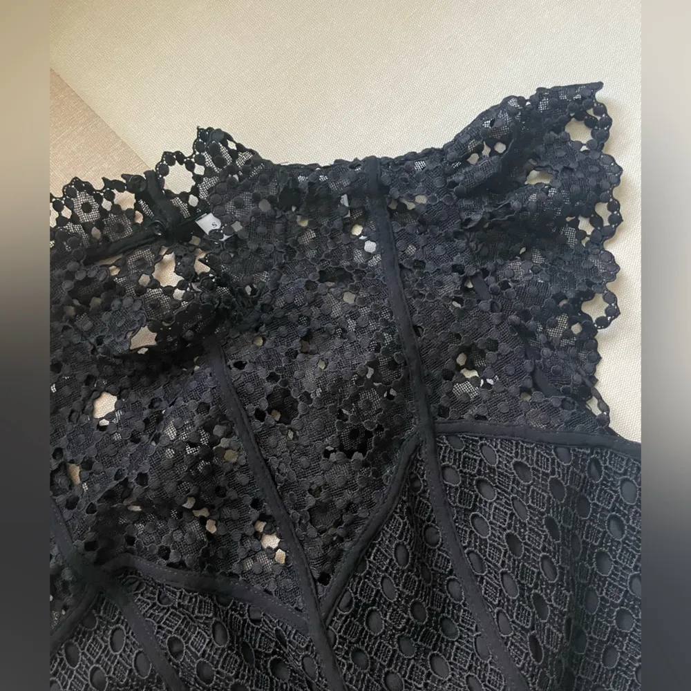 Classic Black Lace Mini Dress - Image 7