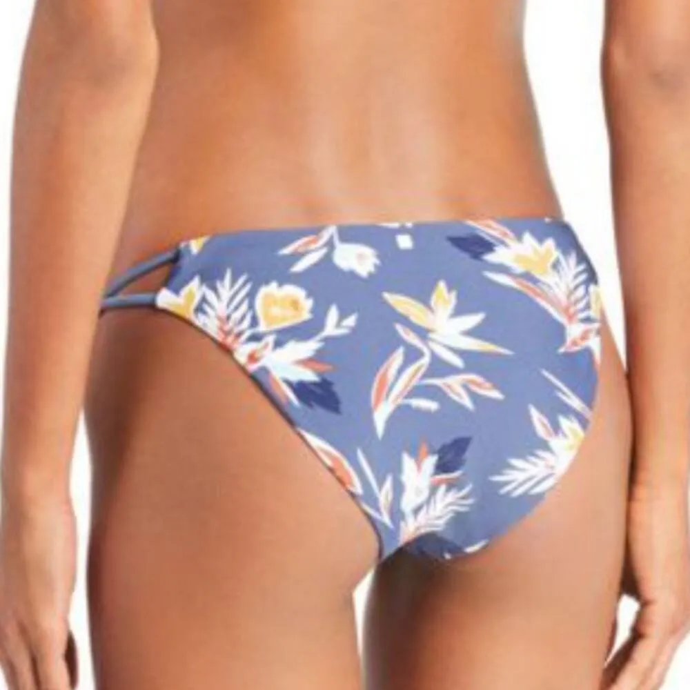 Dolce Vita Women's Pigeon Floral Matisse Side String Bikini Swim Bottoms sz L Blue Size L - Image 5