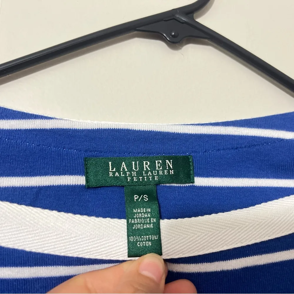 Lauren Jeans co. Ralph Lauren Striped Nautical Blue Midi Dress Size SP NWT - Image 4