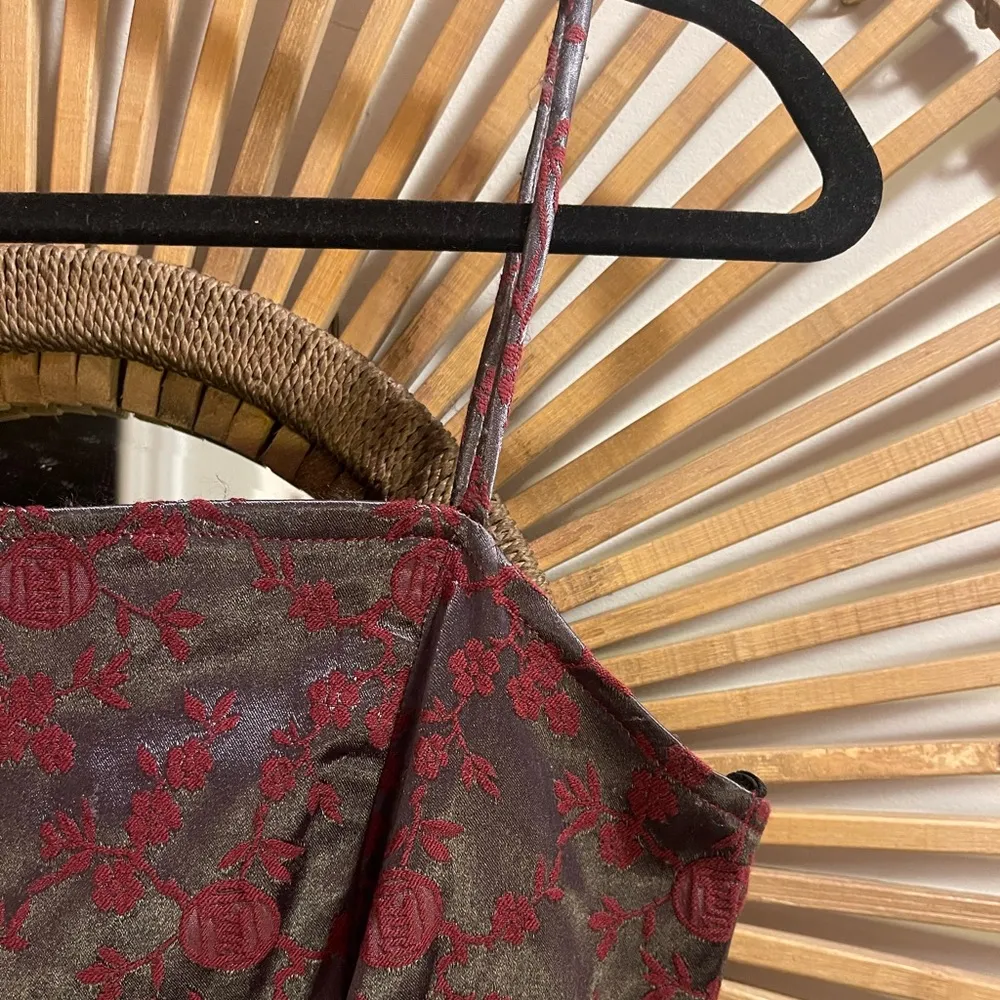 VTG 90’s City Triangles Metallic Silver Slip Minidress Stretchy Cherry Blossom 🍒 - Image 5