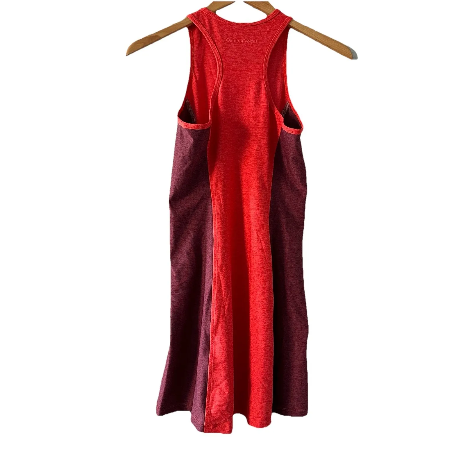Outdoor Voices Athena Colorblock Tank Dress Small Red Maroon Racerback Athletic‎ - Image 3