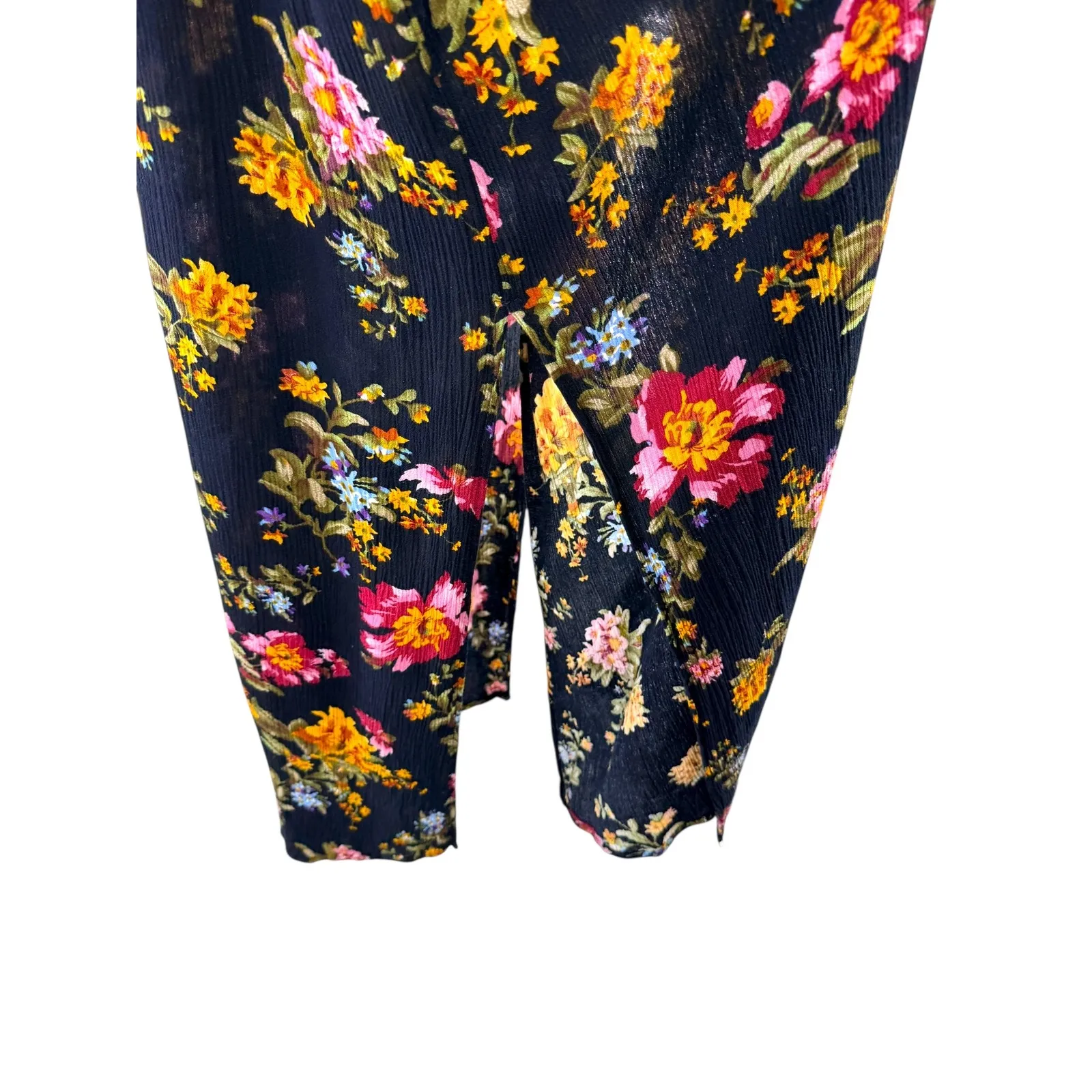 Natural Life Rowan Side Slit Midi Dress Floral Print Boho Cottagecore Whimsy XL - Image 6