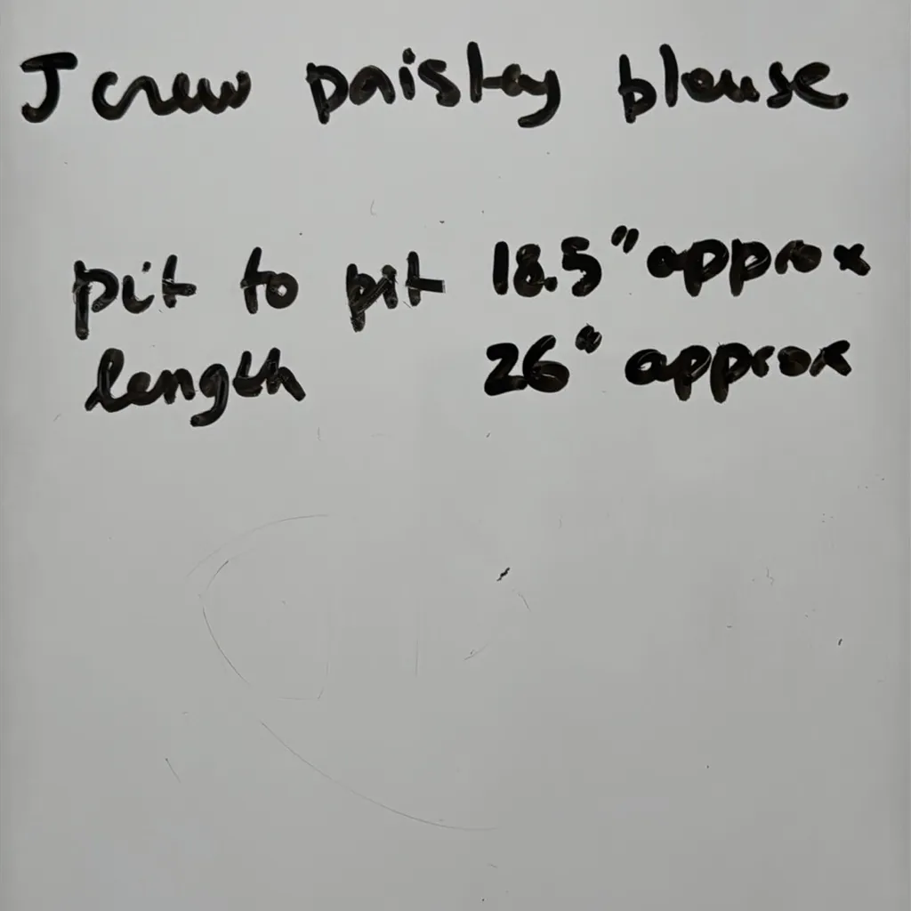 J. Crew Women’s The Perfect Shirt Silk/Cotton Long Sleeve Paisley Button Up sz 6 - Image 10