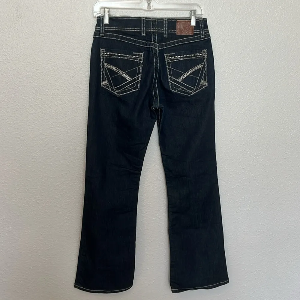 BKE Wendi Dark Wash Stretch Jean Size 27 - Image 9