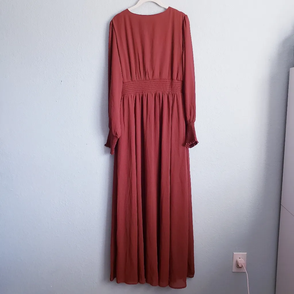 Baltic Born Olivia Cinnamon Long Sleeve Maxi Dress - Image 6