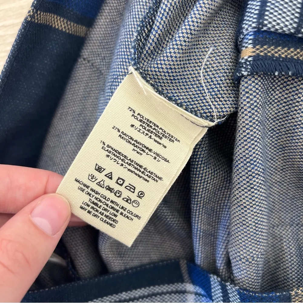 Free People Blue Plaid Carnaby Pant - Image 16