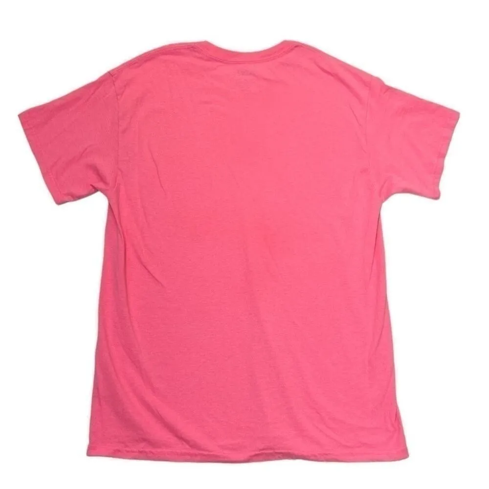 Gildan T-shirt pink crewneck short sleeve tee barbiecore Barbie women’s Large - Image 5