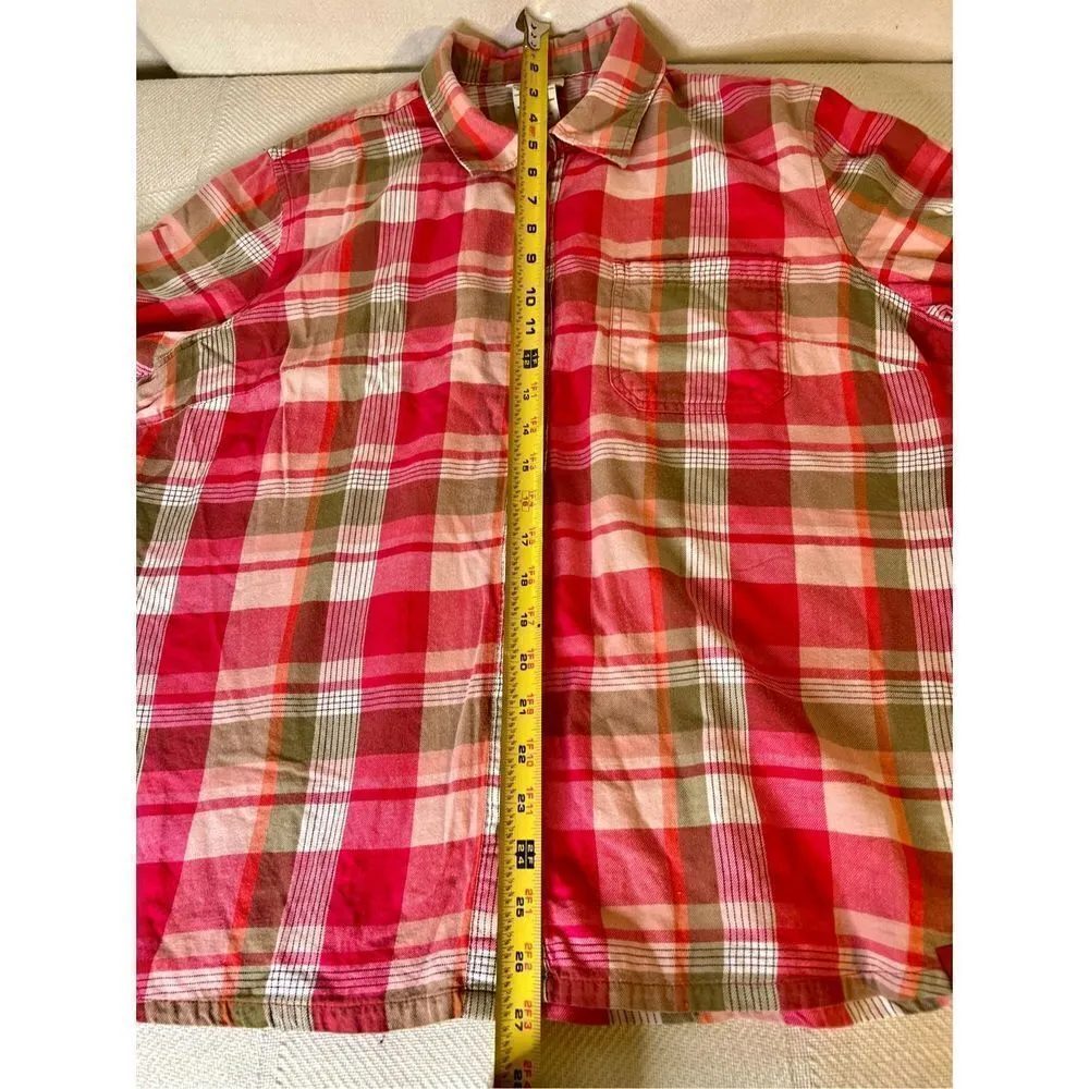 Women’s Dickies Pink Plaid Flannel Shirt Size XL Worn By Actress On TV Show - Image 5