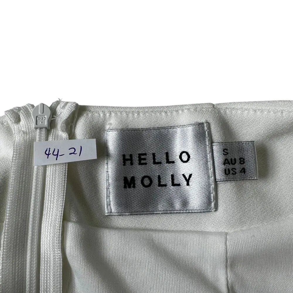 Hello Molly  White Lined Mini Skirt Women Size Small | 44-21 - Image 4