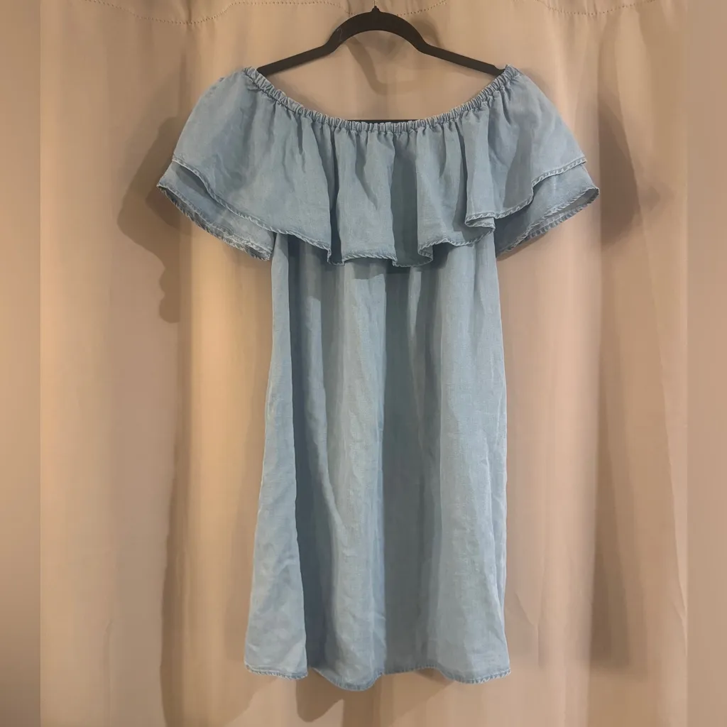 Zara Woman Blue Denim dress - Image 5