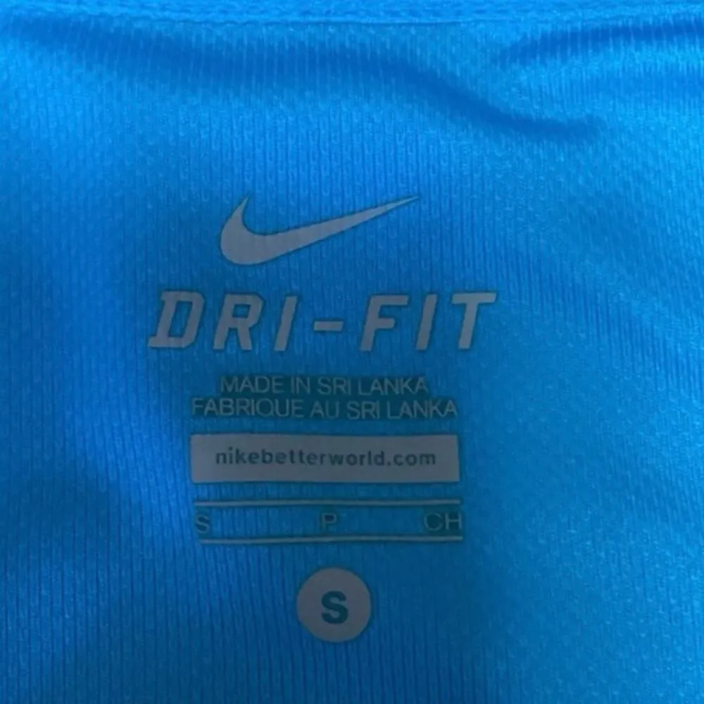 Nike Dry Fit Women's Blue Round Neck Pull Over Short Sleeve T-Shirt Top Size S - Image 4