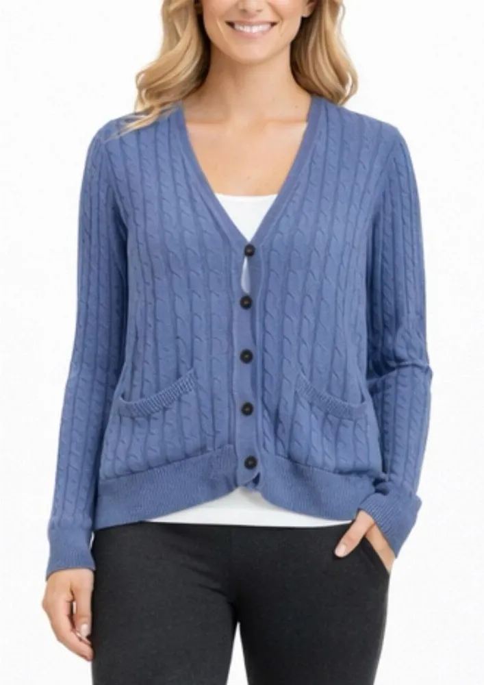 J.Crew Vintage wool angora blend cableknit cardigan sweater large Purple - Image 1