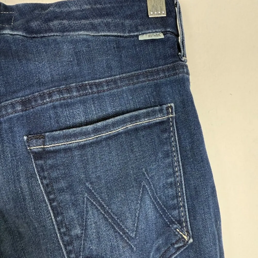 MOTHER High Waisted Looker Ankle Jeans The Road To Paradise Size 26 EUC Blue - Image 13