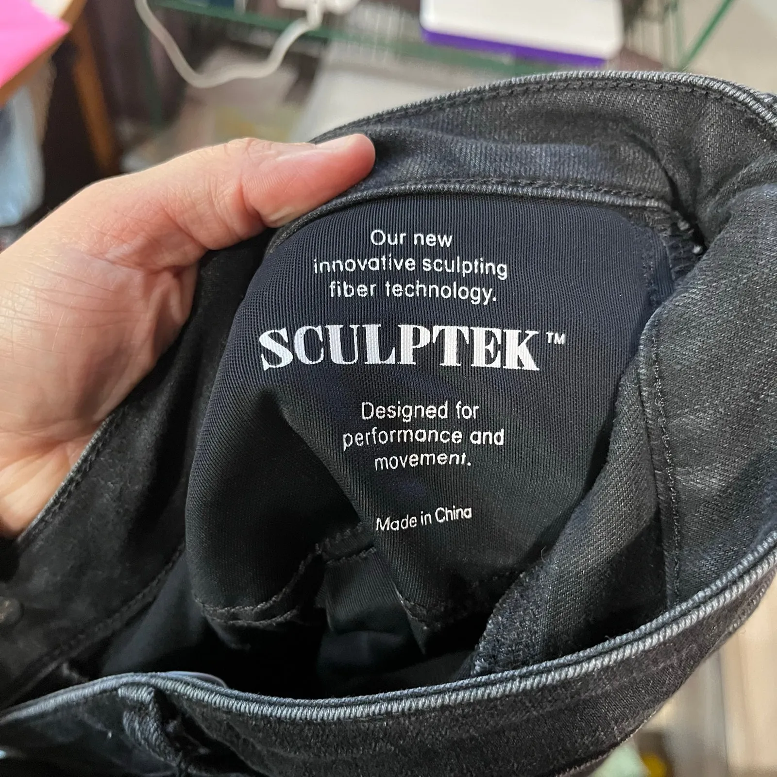 Athleta Sculptek Ultra Skinny Zip Jean Carbon Wash Black Womens Size 14 - Image 7