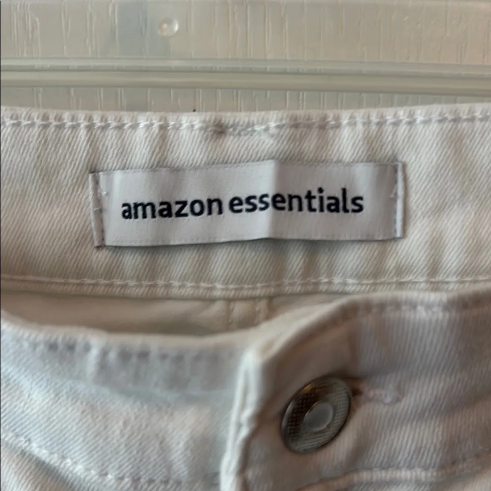 Amazon Essentials White Skinny Jeans Minimalist Style MSRP $24 Size 12 - Image 2