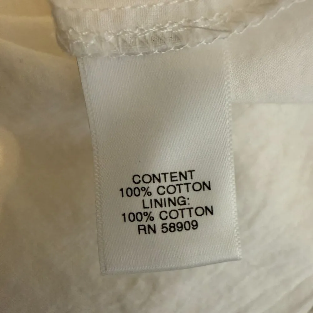 Chelsea & Violet Lace Eyelet Smocked Midi Dress Women's Large White Cottagecore - Image 13