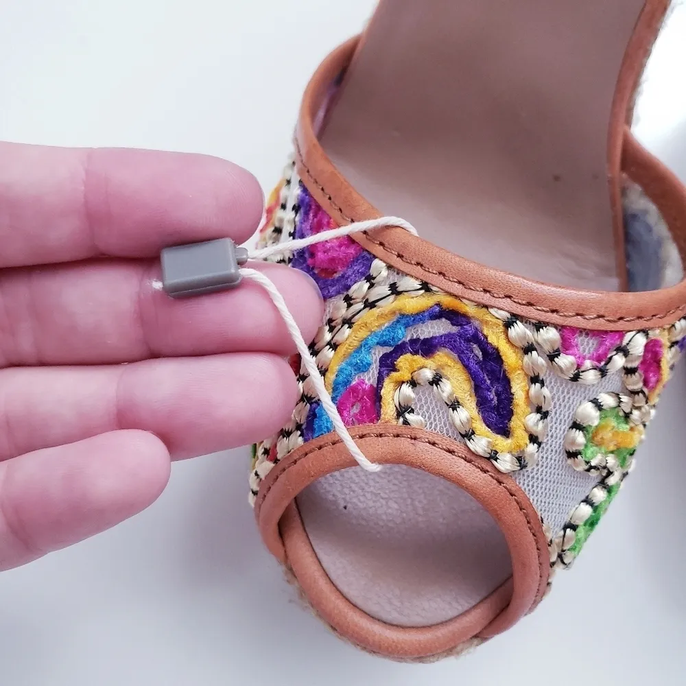 Anthropologie Gaimo Colorful Brazilian Embroidered Espadrille Wedge - Image 4