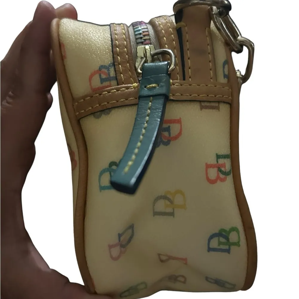 Vintage  Rainbow Logo Shoulder Bag With Heart Bag Charm. - Image 4