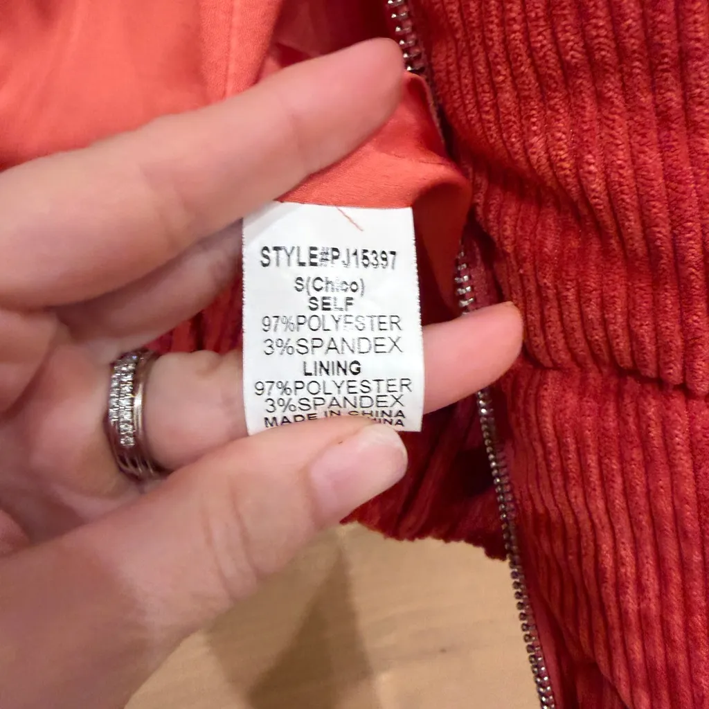 Papermoon Vibrant Red Puffer Jacket Small - Image 6