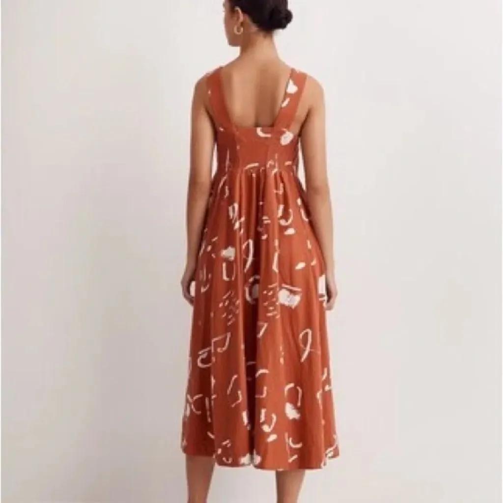Madewell x Caroline Z Hurley Tank Midi Dress in Abstract Alpha - Image 3