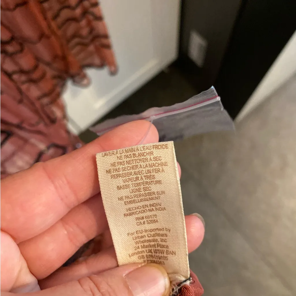 New Free People beaded sheer Marsala Pink Black Mesh slip dress Fall Holiday - Image 11