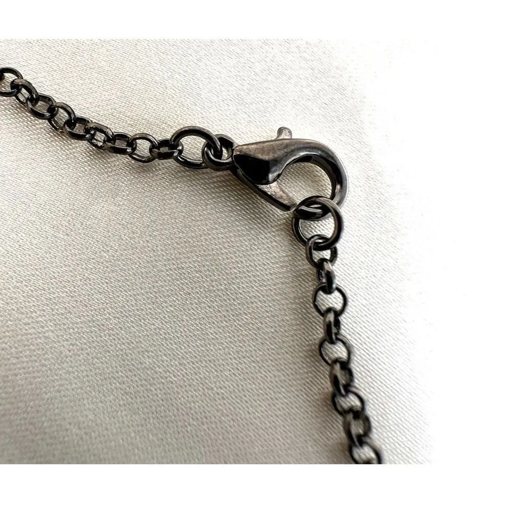 Sterling silver teardrop floating opal pendant necklace - Image 6