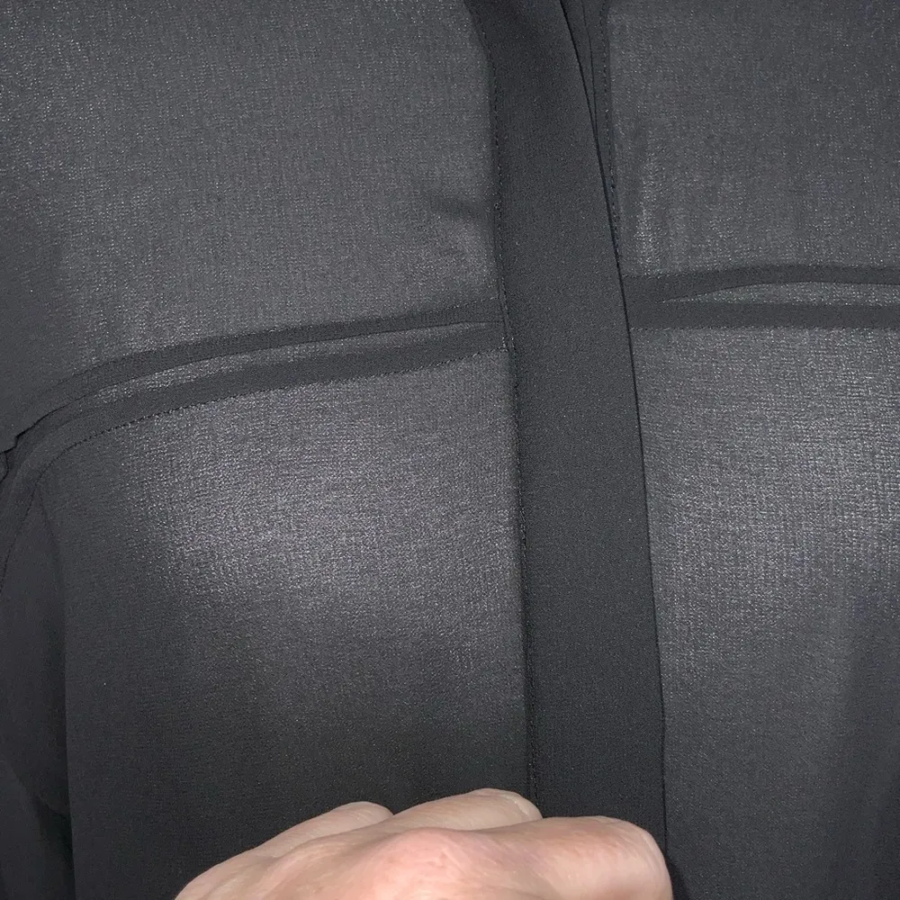 Anthropologie Ro & De Black Sheer Long Sleeve Flat Collar Modest Blouse Small - Image 8