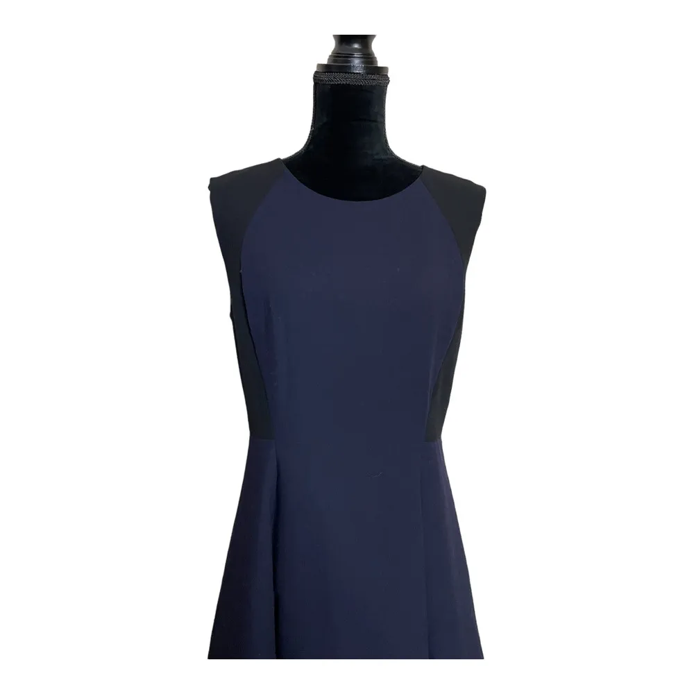 Rebecca Taylor Colorblock Blue Black Sheath Dress - Image 3