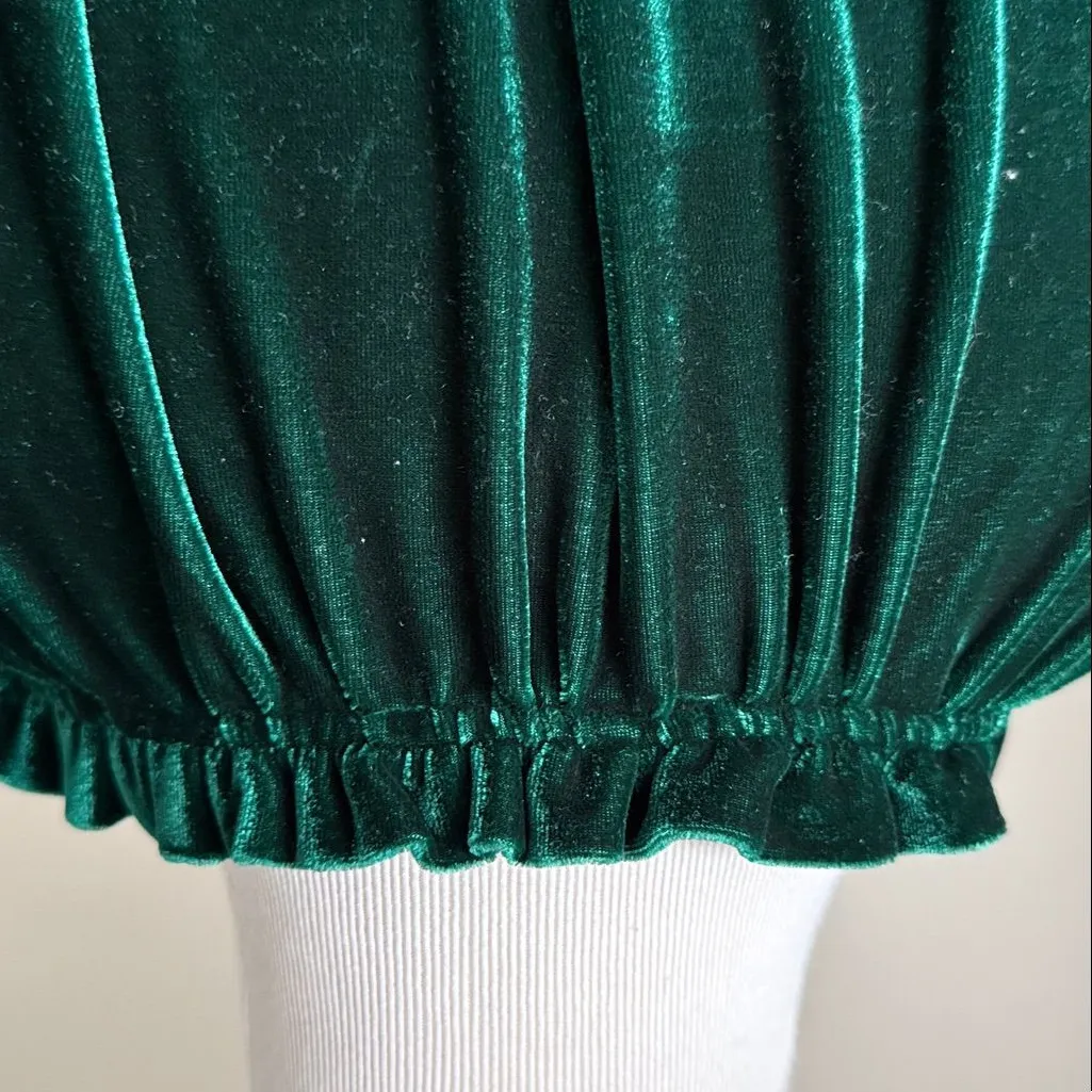 Listicle Emerald Green Velvet Dress - Image 8