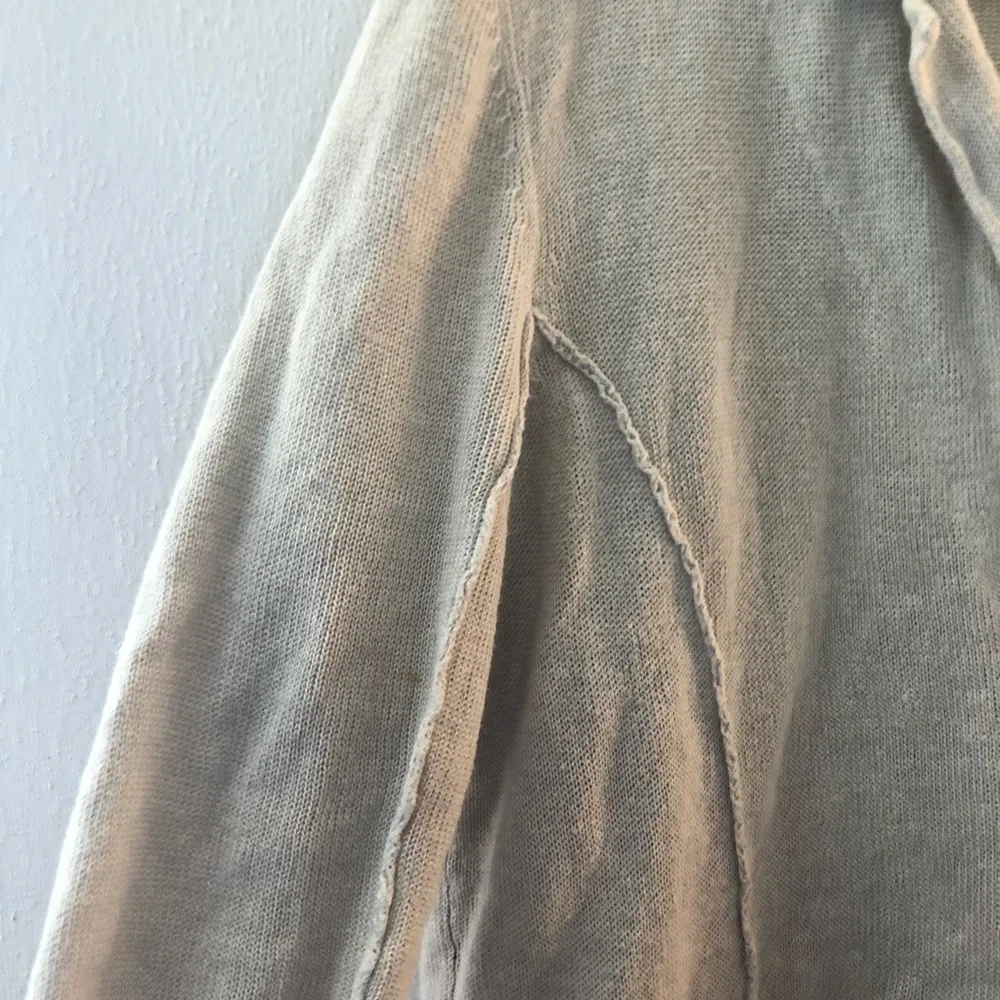 Eileen Fisher Cardigan Tan Button Front Cotton Blend Sz L GUC Collared - Image 7