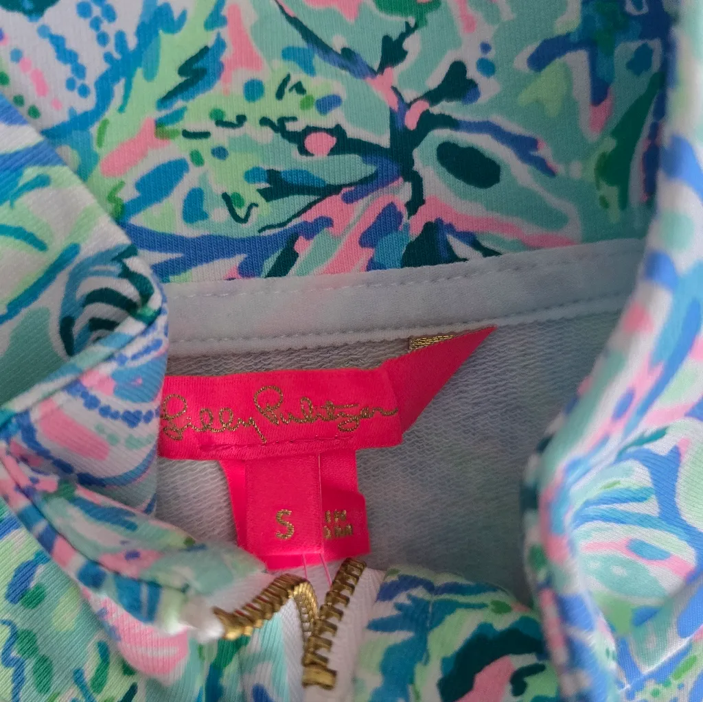 Lilly‎ Pulitzer UPF 50+ Skipper Popover Surf Blue Soleil It On Me Size S - Image 12