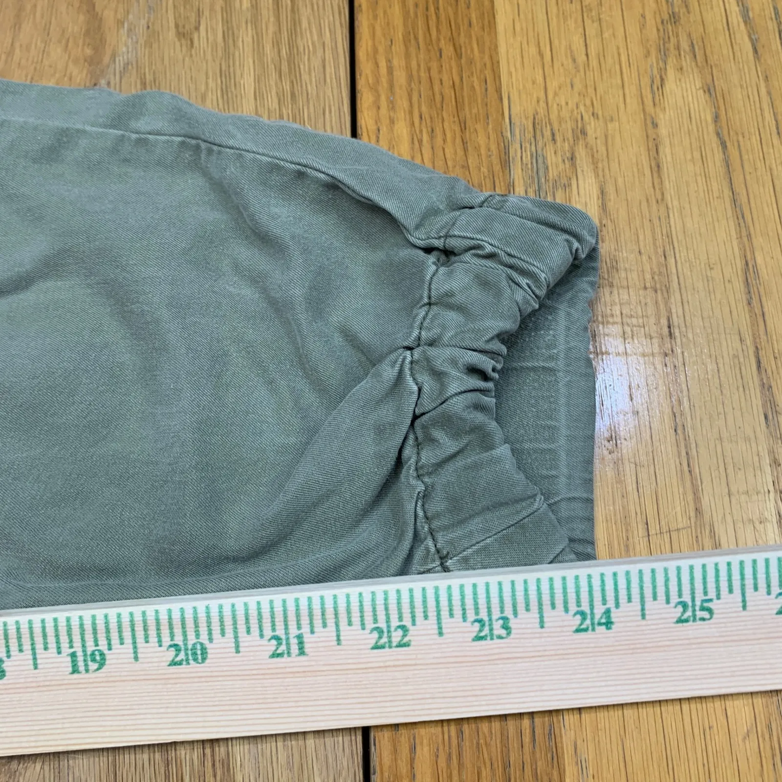 Abercrombie and Fitch Olive Green Jogger Pants Smocked Waist Women Size Small - Image 5