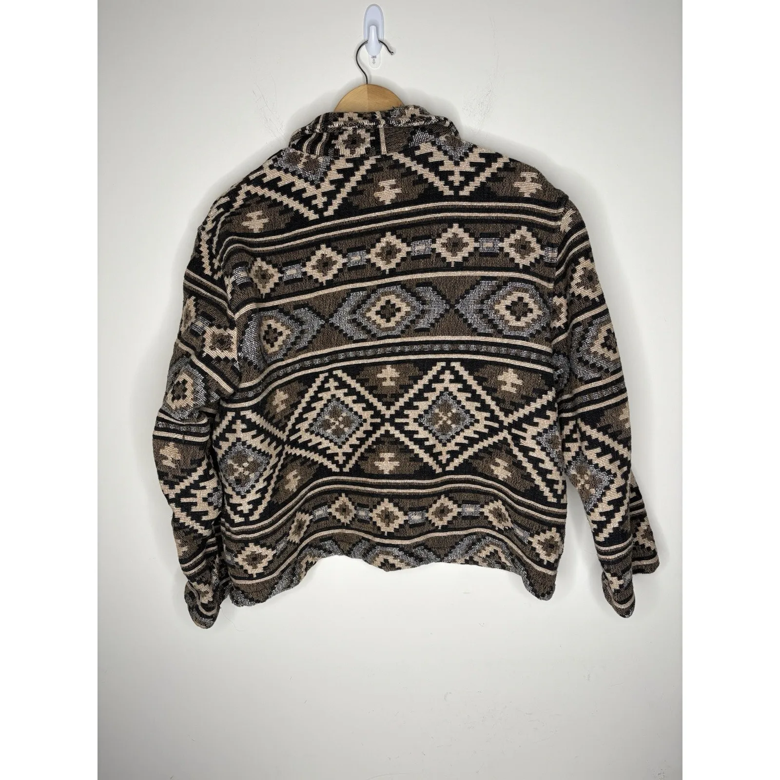 Chicos Design Size 2 US L Vintage Blazer Southwestern Tapestry Jacket Aztec Boho - Image 4