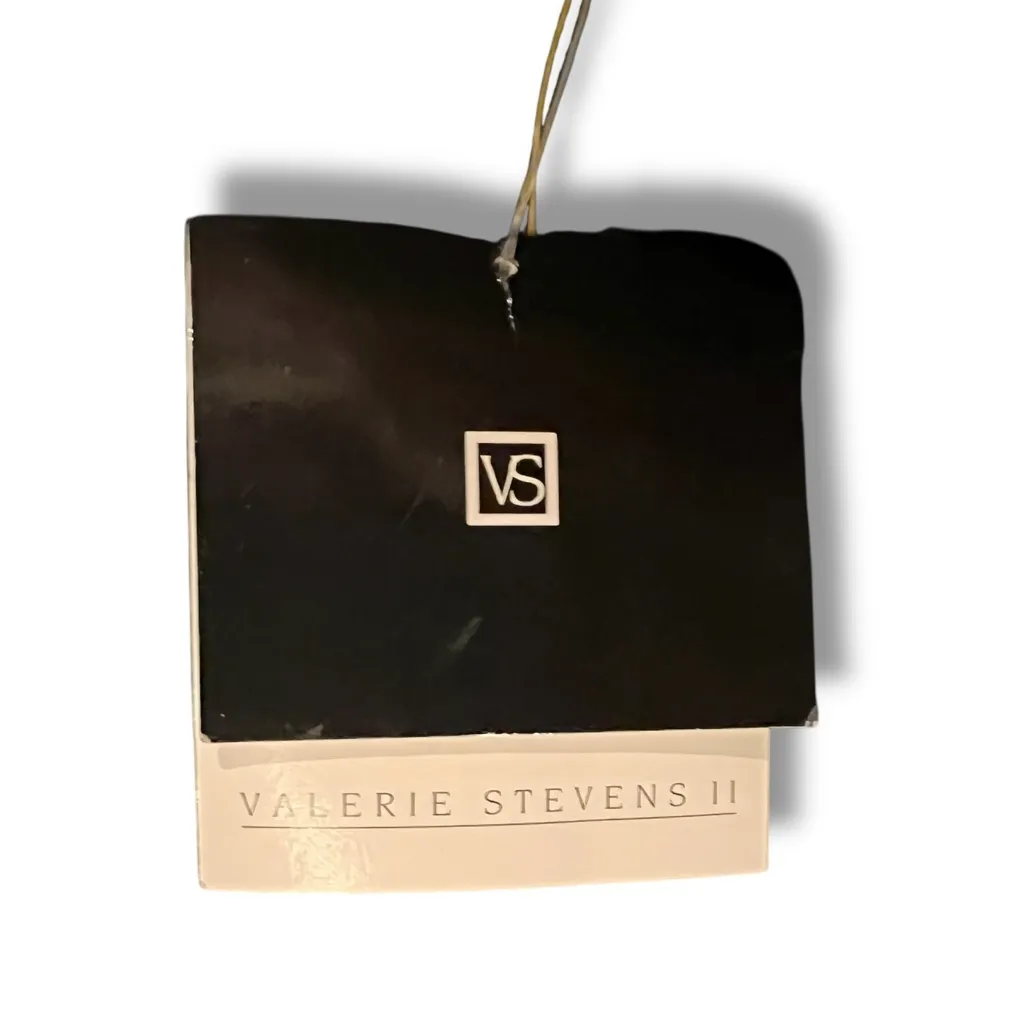 Valerie Stevens Black Shift Dress Size L Sleeveless Long Heavy Slit Sides - Image 4