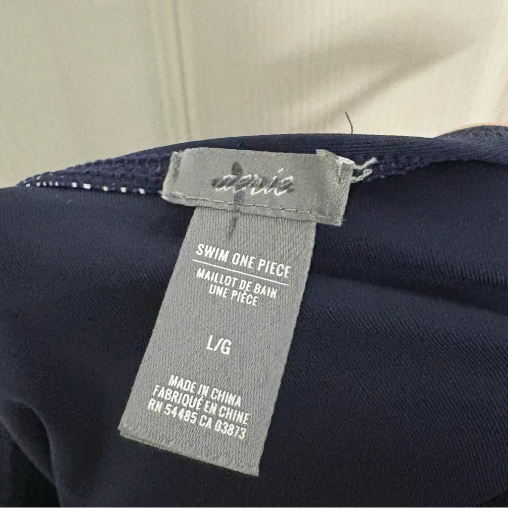 Aerie Navy And Green Floral One Piece Swimsuit Size Large‎ - Image 5