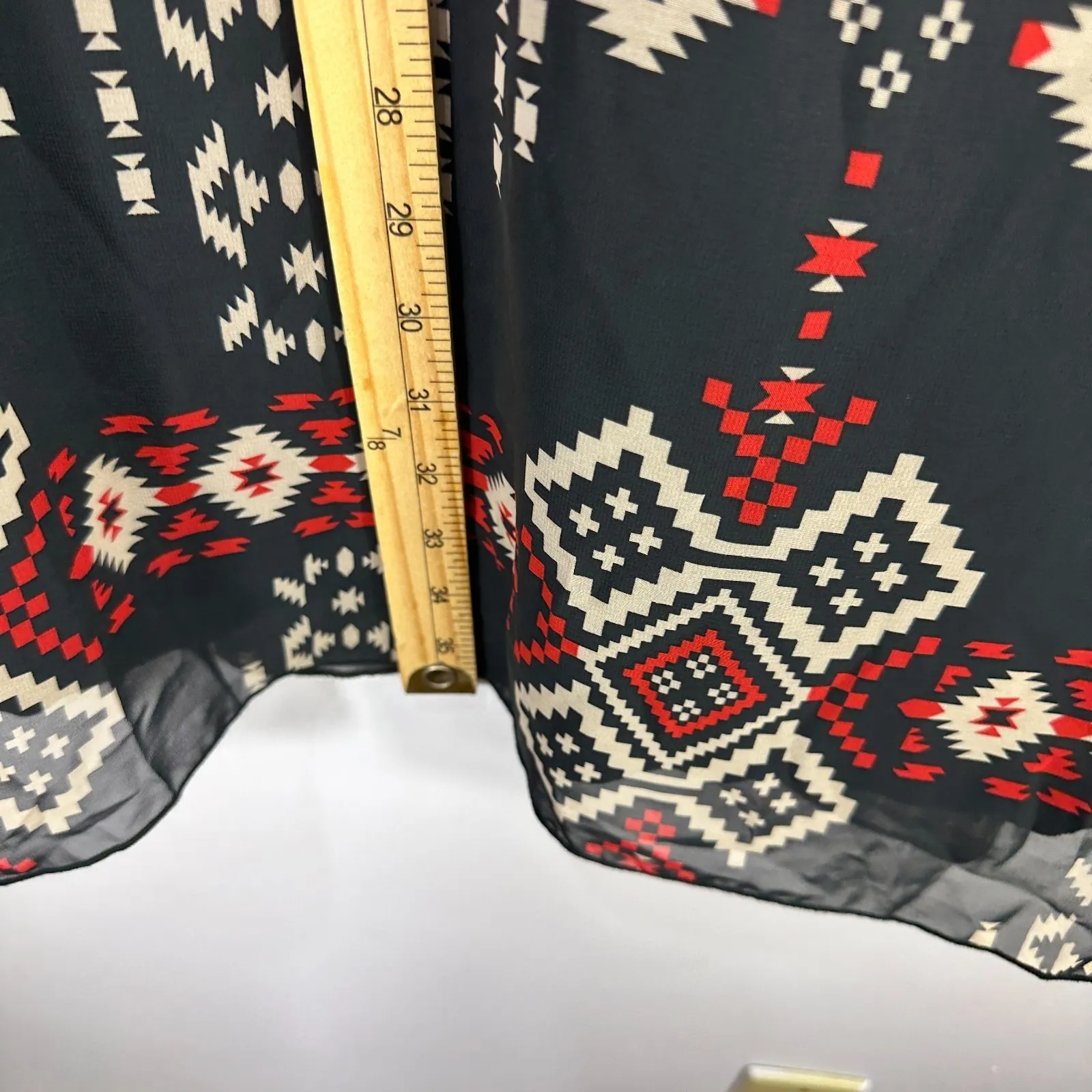 Enfocus Studio Dress 8 Blue Red‎ Boho Tribal Indie Southwestern Festival Western - Image 5