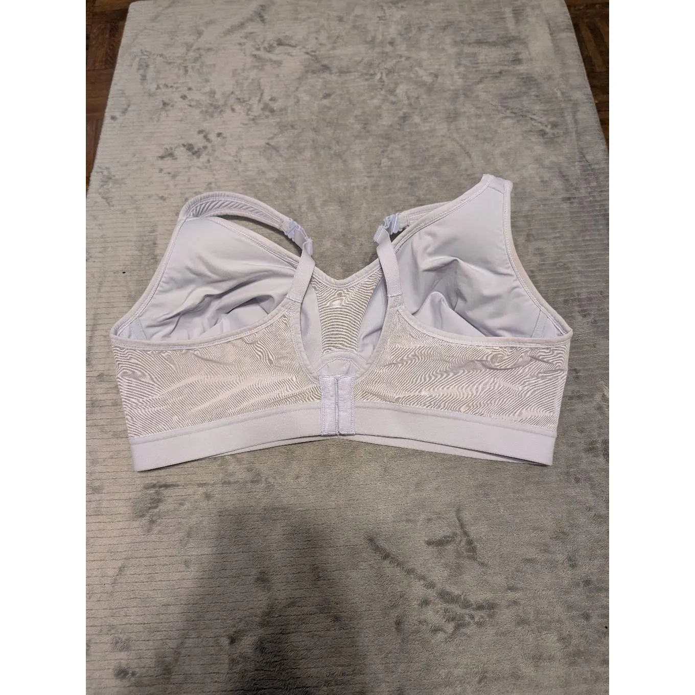 Jockey Forever Fit Mid Impact Molded Cup Active Bra Sports size XL 3486 Blue - Image 2