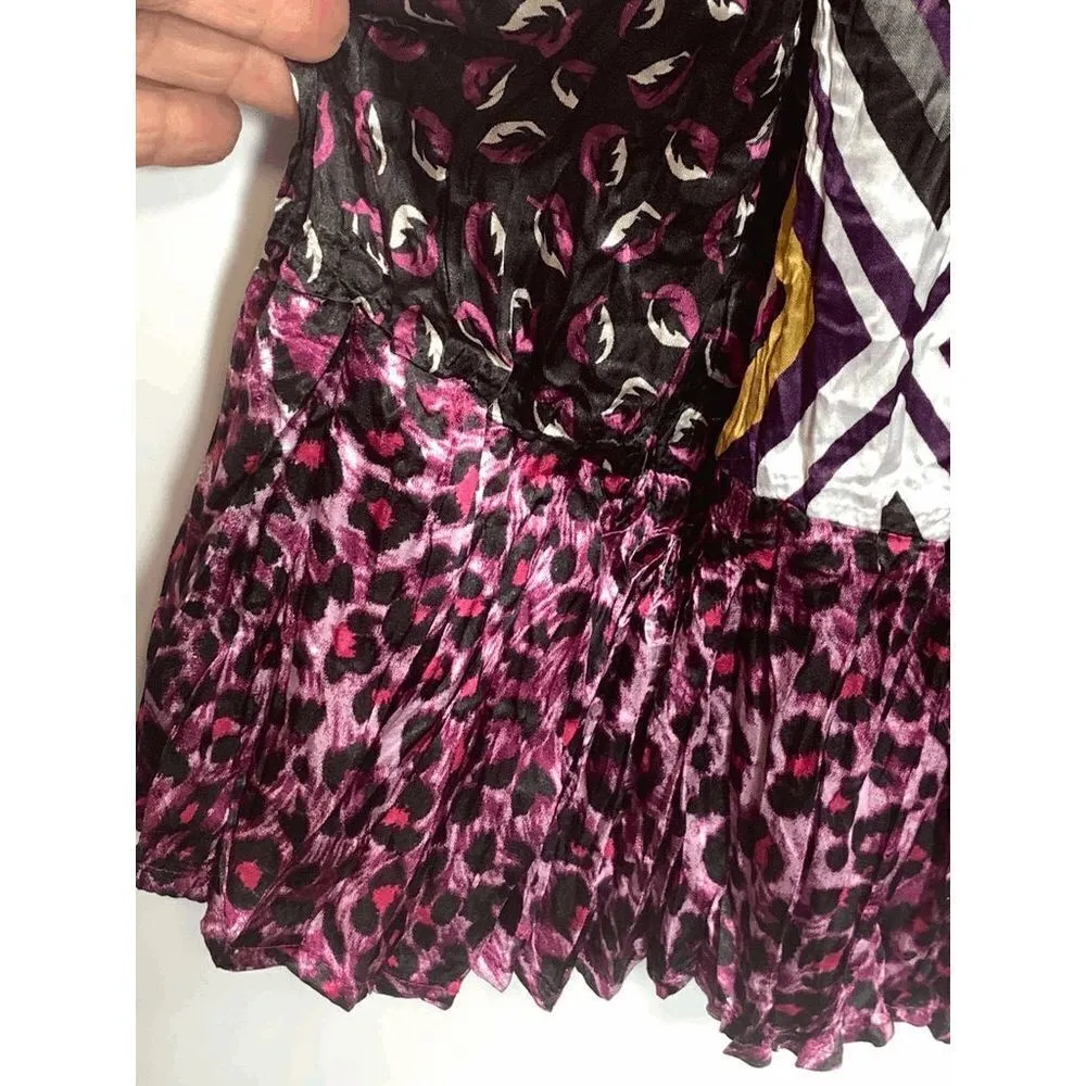 American Rag Multi Print Silk Feel Skirt Size Medium - Image 2