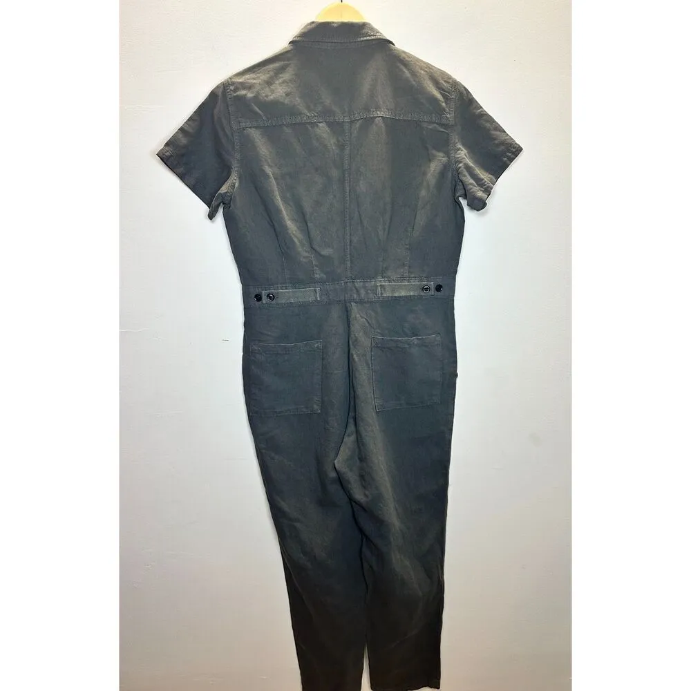 Outer Known Women's Size S Storm Sea Jumpsuit Button Front EUC - Image 6