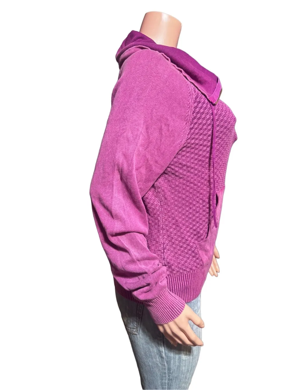 Pulp long sleeve half zip cowl neck boysenberry pullover sweater M Purple Size M - Image 5