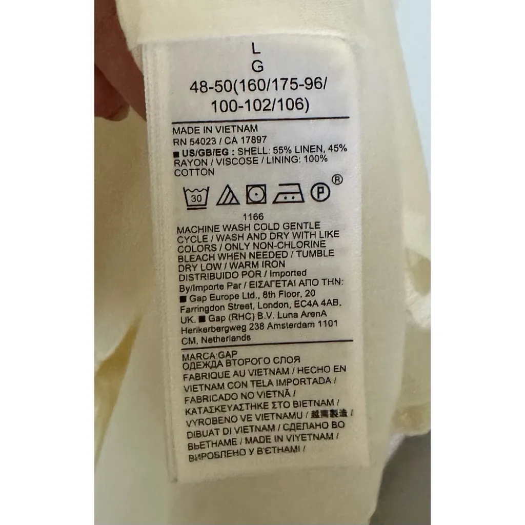 GAP Linen-Blend Tie-Back Corset Midi Dress - Image 7