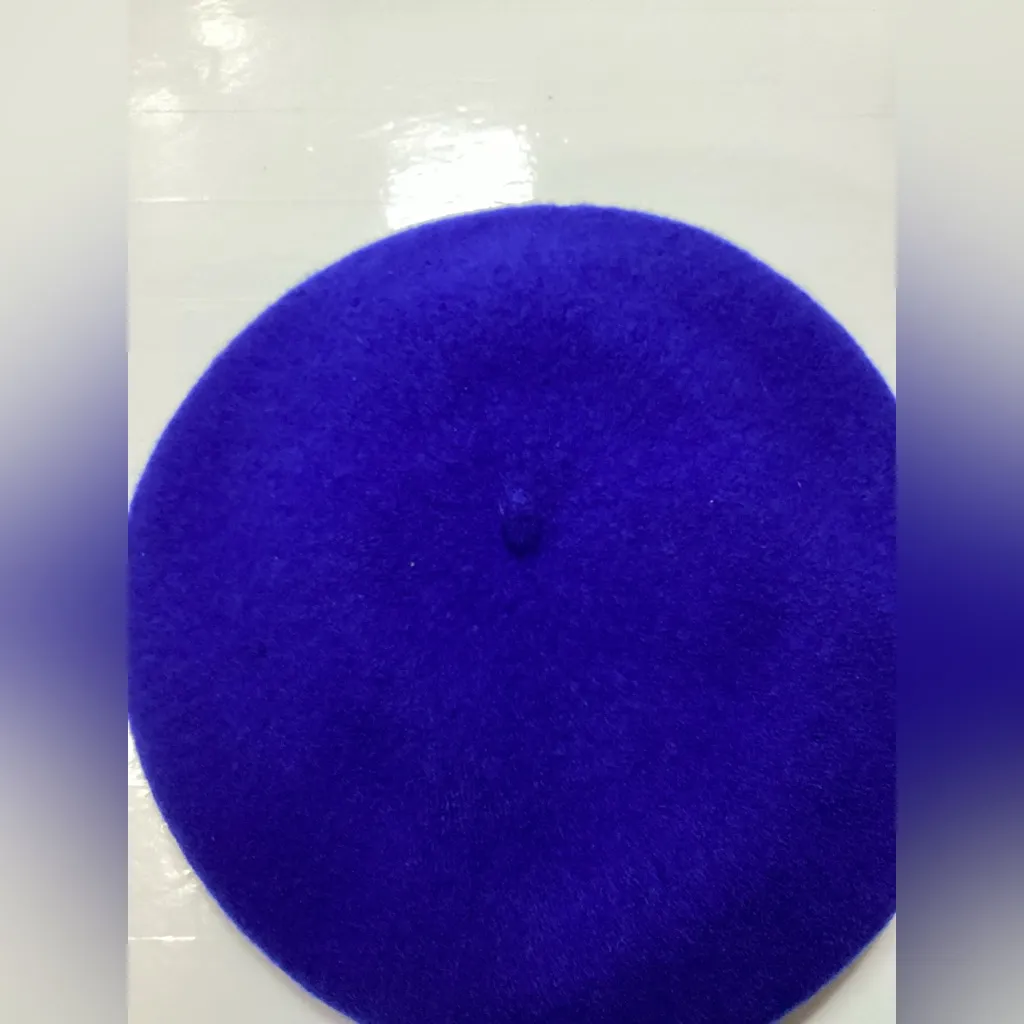 P.R.T. ultra basque Chic Royal Blue Beret 100% wool - Image 2
