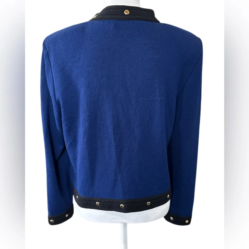 St. John Collection Studded jacket blue/black size 10 - Image 3
