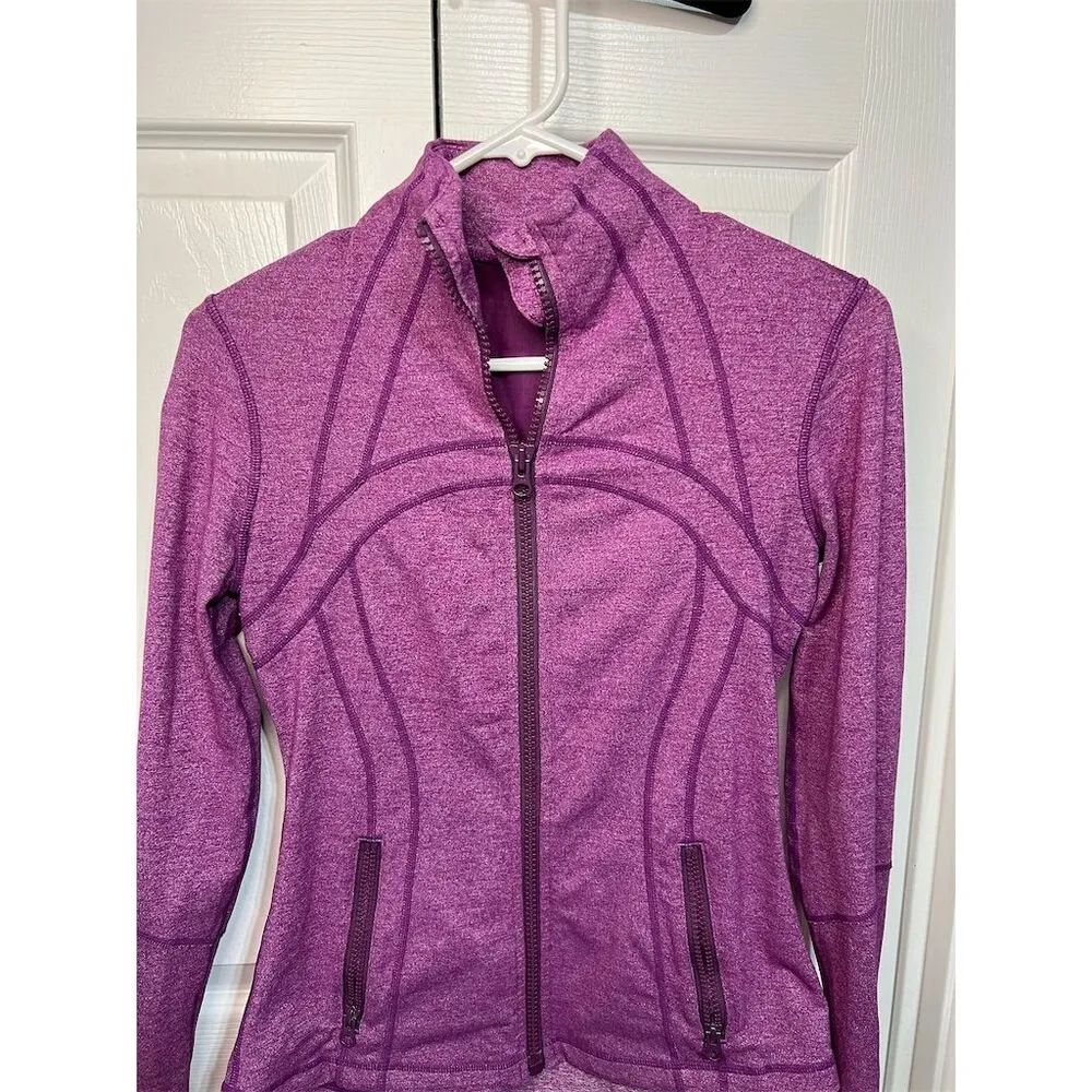 Lululemon Define Jacket Women's Size 6 Heathered Purple Activewear - Image 2