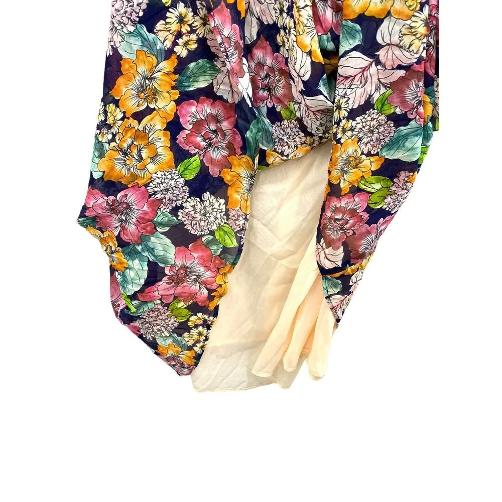 $325 Rachel Pally Women's Blue Sheer Long Eden Floral‎ Maxi Dress Size 3X NWT - Image 9